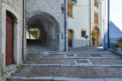 A characteristic street of  Agnone,  a medieval village in the Isernia province, Italy. © Giambattista
