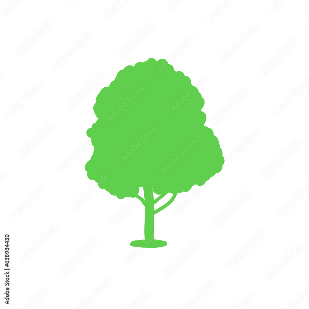 Green tree with green leaves, green tree, Tree icon. Isolated tree on white background. Green tree with green leaves, green tree, Tree icon. Isolated tree on white background.