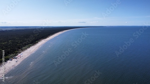 Air view of the beach of Zinnowitz Germany at the baltic sea © Maximilian