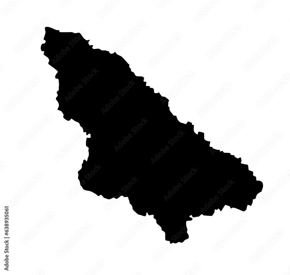Wardha the Dist of Maharashtra black vector map.