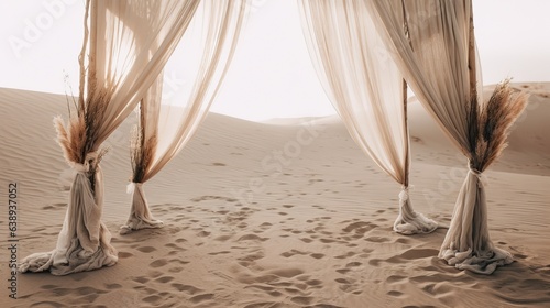 wedding beach backdrop aesthetic flower tropical plants boho curtain decoration background