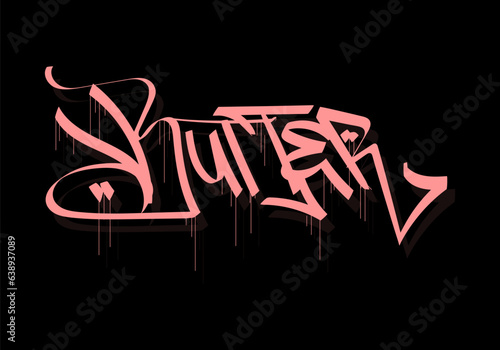 BUTTER word graffiti tag style © Anton blez