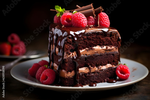 Chocolate Cake, decadent cake layers, rich chocolate delight
