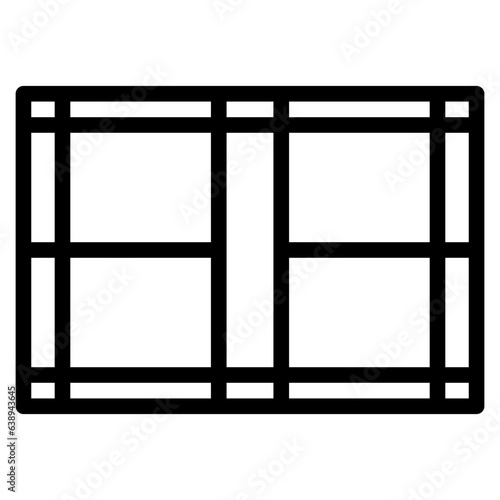  Field, Court, Badminton court, Sports, Badminton,  Icon, Line style icon vector illustration, Suitable for website, mobile app, print, presentation, infographic and any other project.