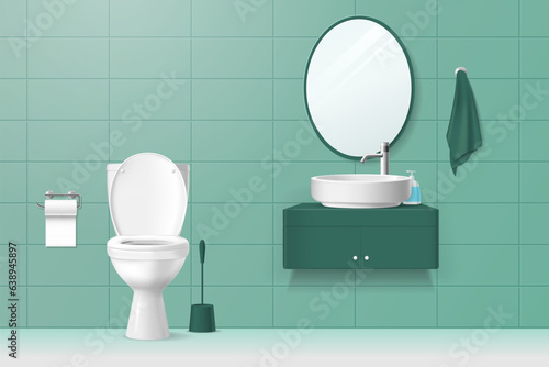 Bathroom Realistic Interior
