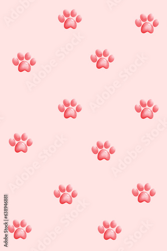 seamless pattern with animal footprints
