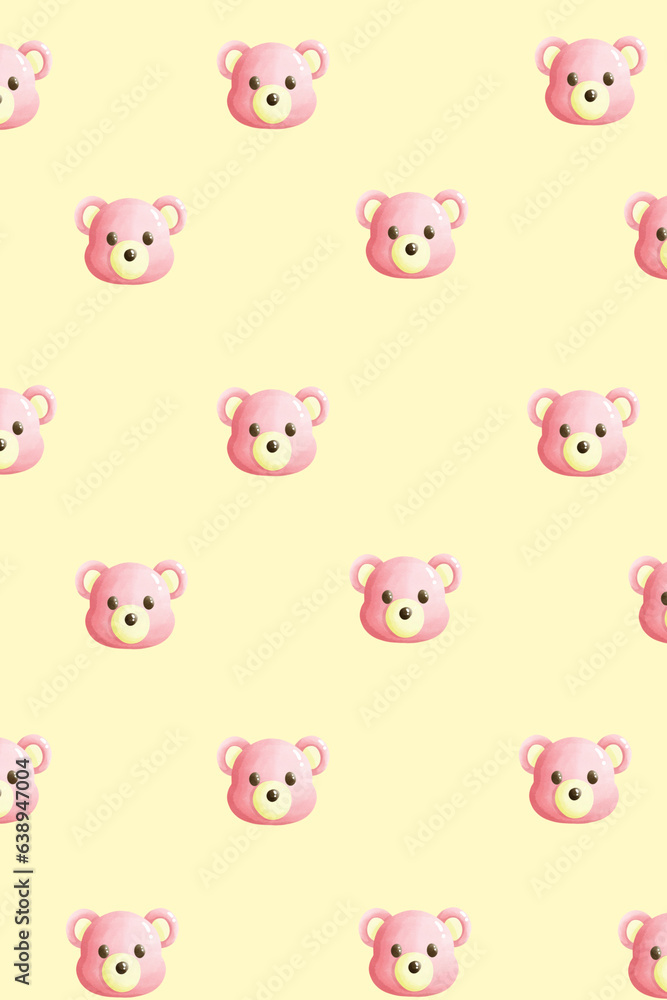seamless pattern with Teddy bear 
