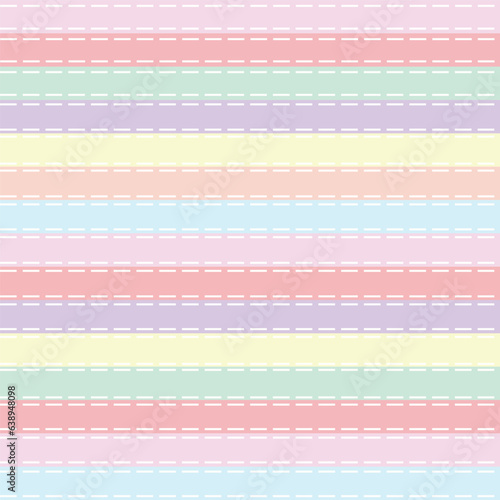 Vector illustration of smooth, seamless beautiful pastel-colored lines without connected elements.