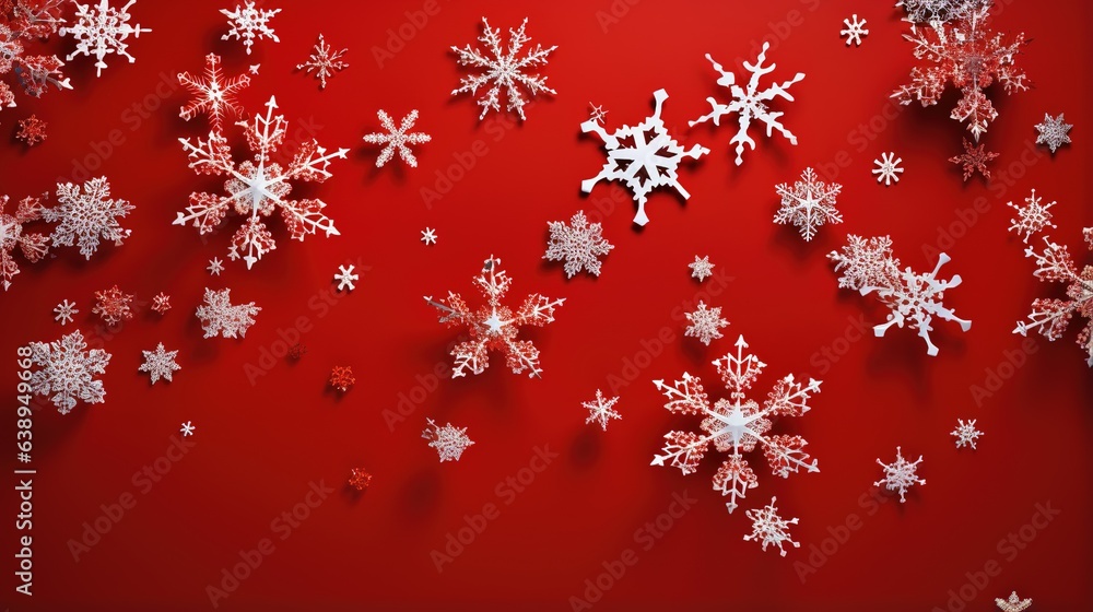 Red Christmas background with snowflakes
Red Christmas background with snowflakes