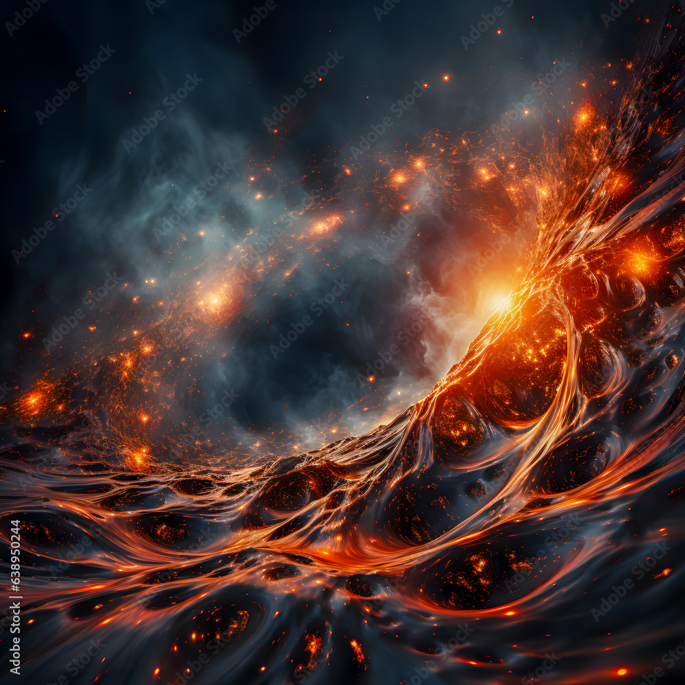 A fictitious representation of the quantum level (Generative AI)