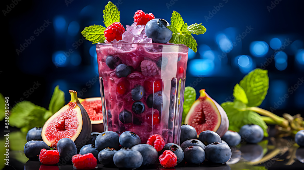 a fresh purple smoothie (Generative AI)