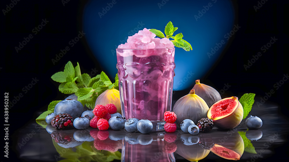 a fresh purple smoothie (Generative AI)