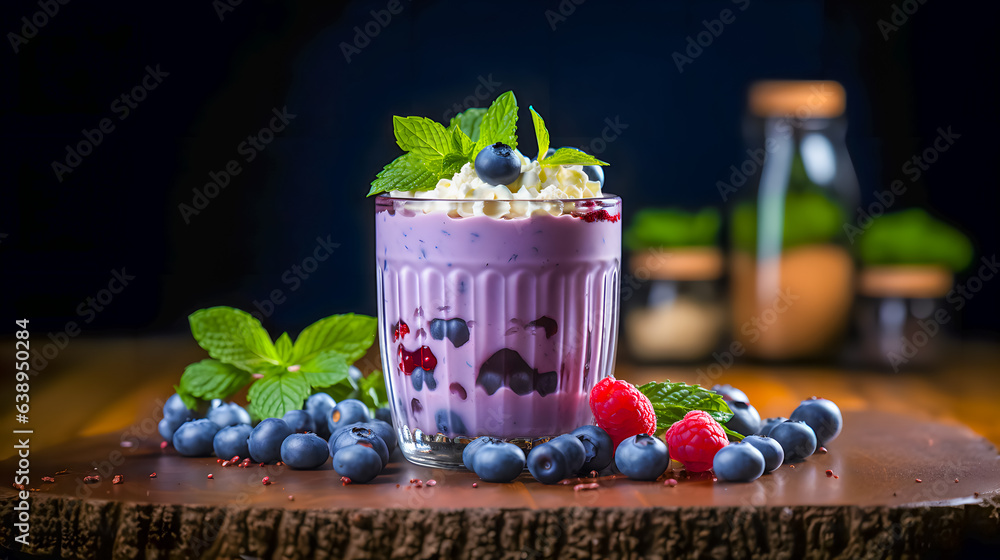 a fresh purple smoothie (Generative AI)