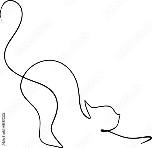 black and white illustration of a cat