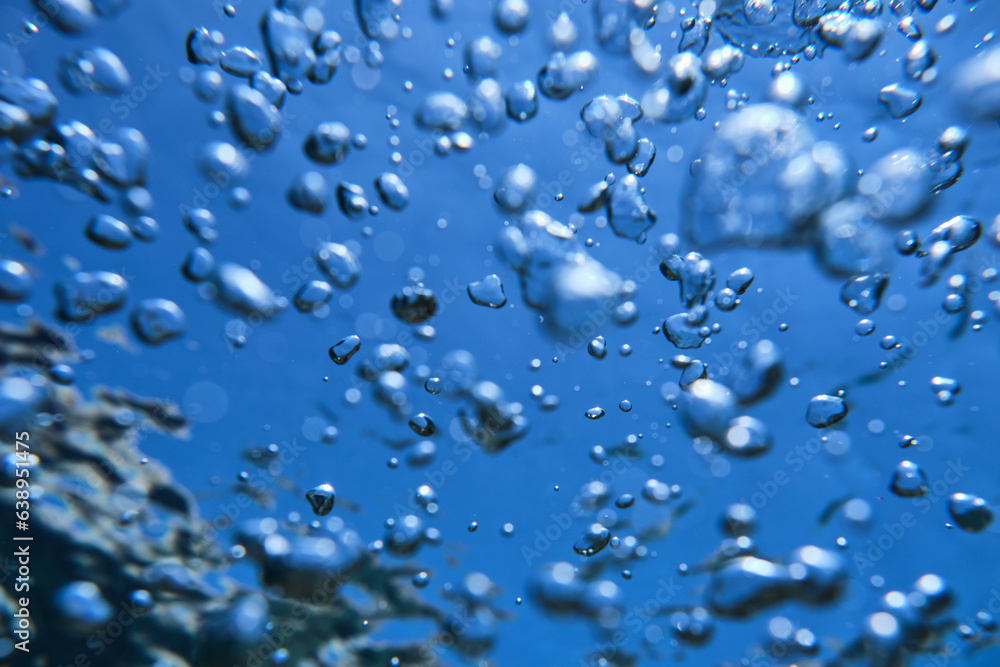 Bubbles in clear deep water