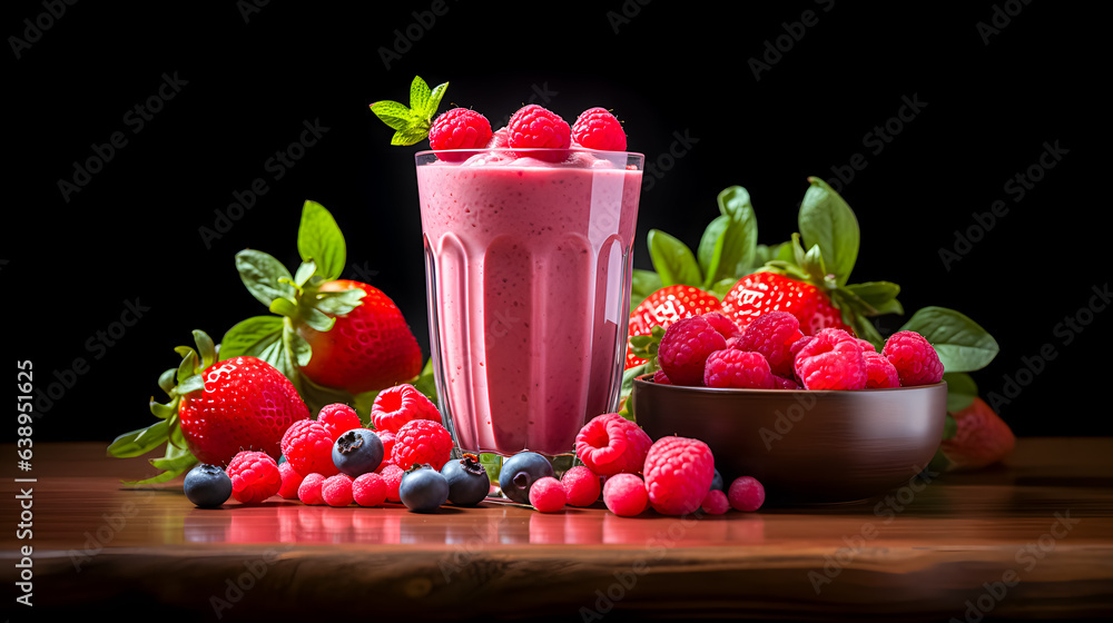 a fresh red smoothie (Generative AI)