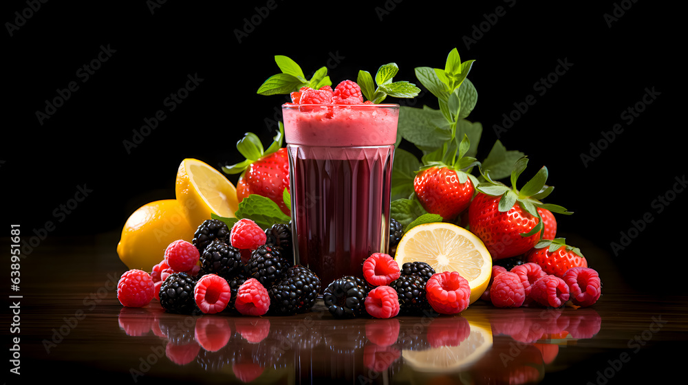 a fresh red smoothie (Generative AI)