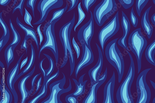 Vector illustration of a smooth, seamless blue blazing fire background without connected geometry.