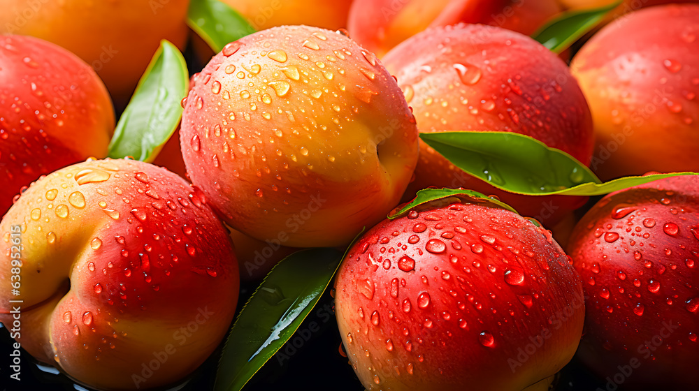 lots of fresh peaches (Generative AI)