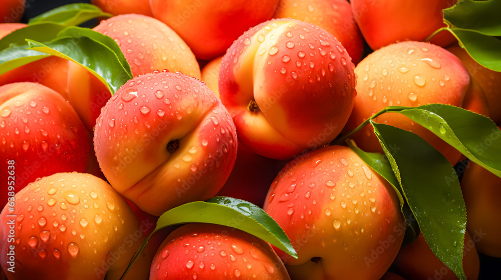 lots of fresh peaches (Generative AI)