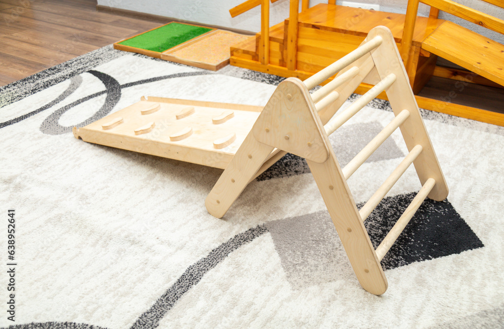 Wooden Climbing Toy with Ramp, Ladder and Slide
