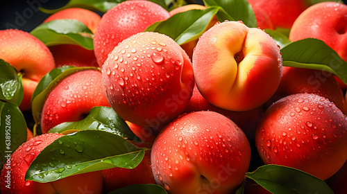 lots of fresh peaches (Generative AI)