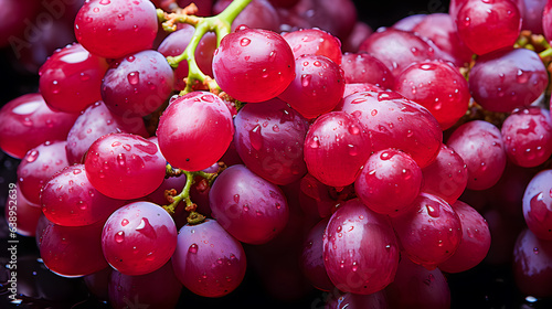 Obraz na płótnie lots of fresh red grapes (Generative AI) w salonie