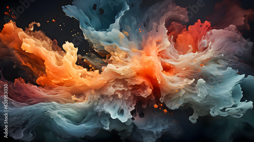 colorful liquid cloud of oil paints (Generative AI) © Robert Leßmann