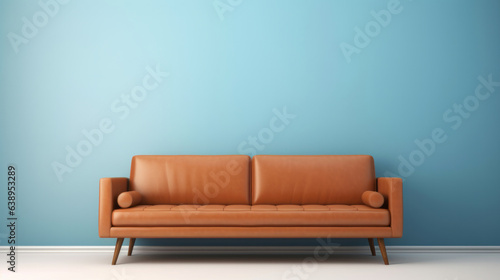 Couch with copy space mockup in living room interior. Modern design ideas for inspiration. © Chanelle/Peopleimages - AI