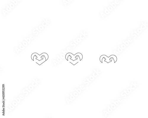 Dog and cat logo design template vector, line of pet logo design suitable for pet shop, store, cafe, business, hotel, veterinary clinic, Domestic animals vector illustration logotype, sign, symbol.