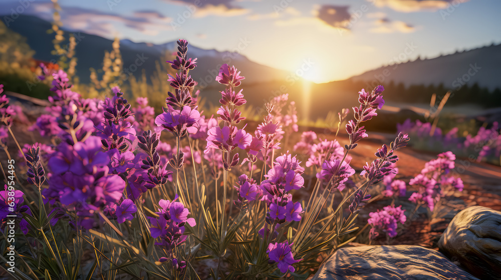 Lavender in a meadow (Generative AI)