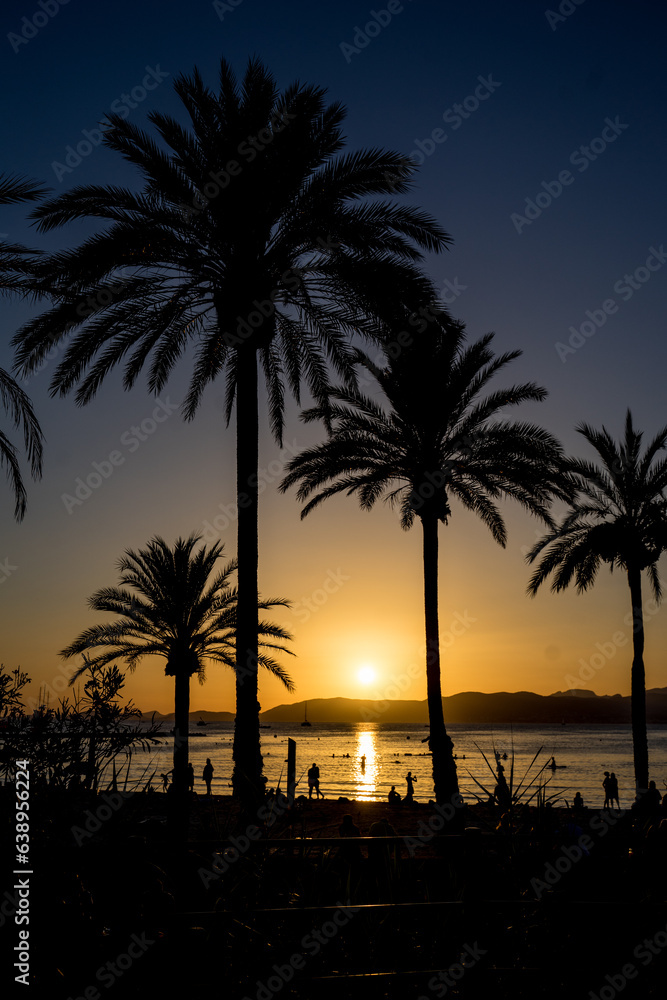 Obraz premium Beautiful tropical sunset on the beach