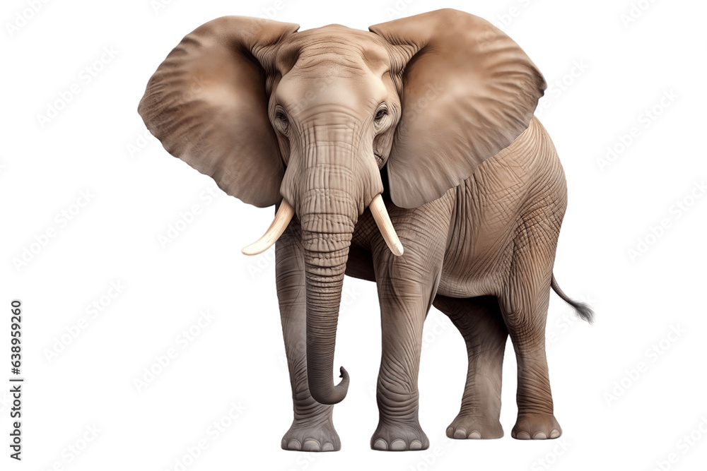 Elephant on Transparent Background, PNG , Generative Ai