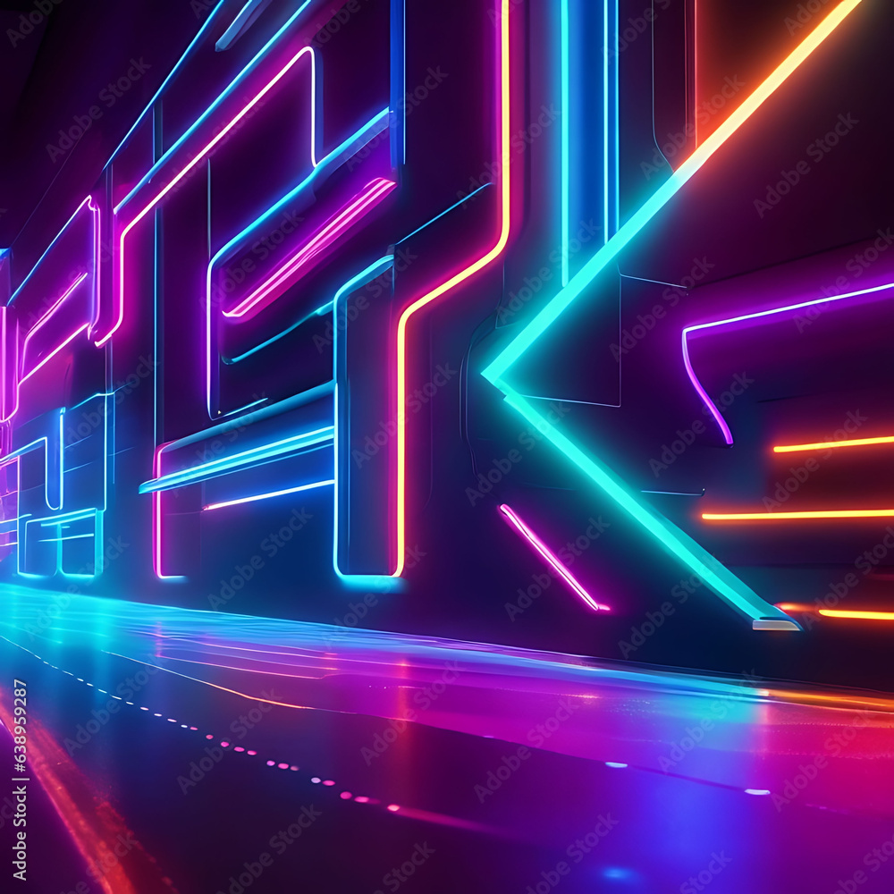 Futuristic technology abstract neon light ray background Futuristic technology abstract neon light ray background
