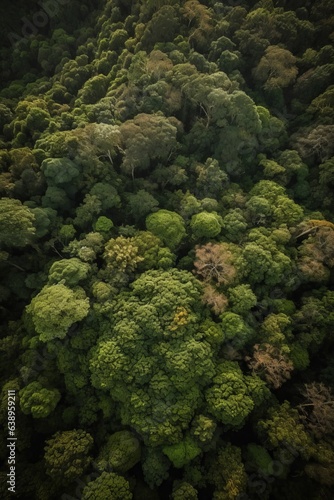 Forest from the top view
