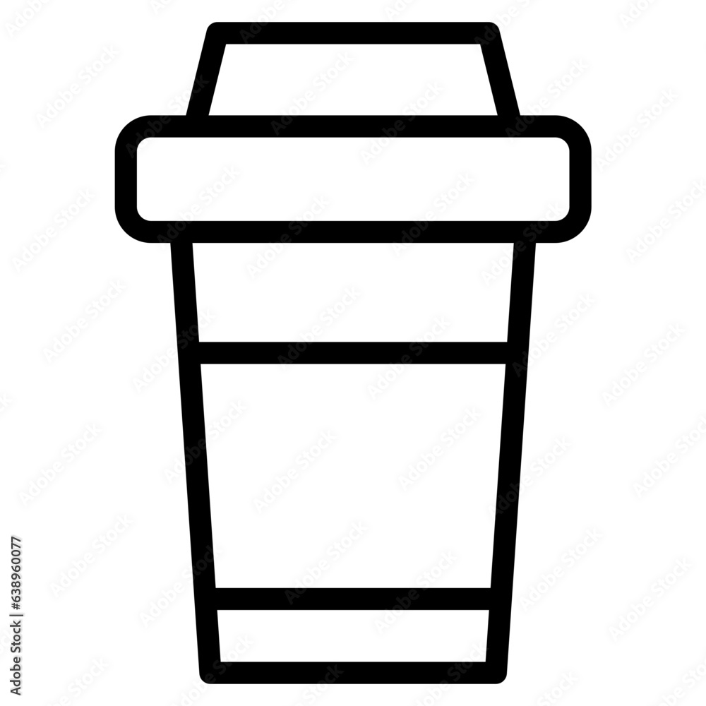 Cup of coffee icon. Cup flat icon. Thin line signs for design logo, visit card, etc. Single high-quality outline symbol Cup of coffee icon. Cup flat icon. Thin line signs for design logo, visit card, etc. Single high-quality outline symbol