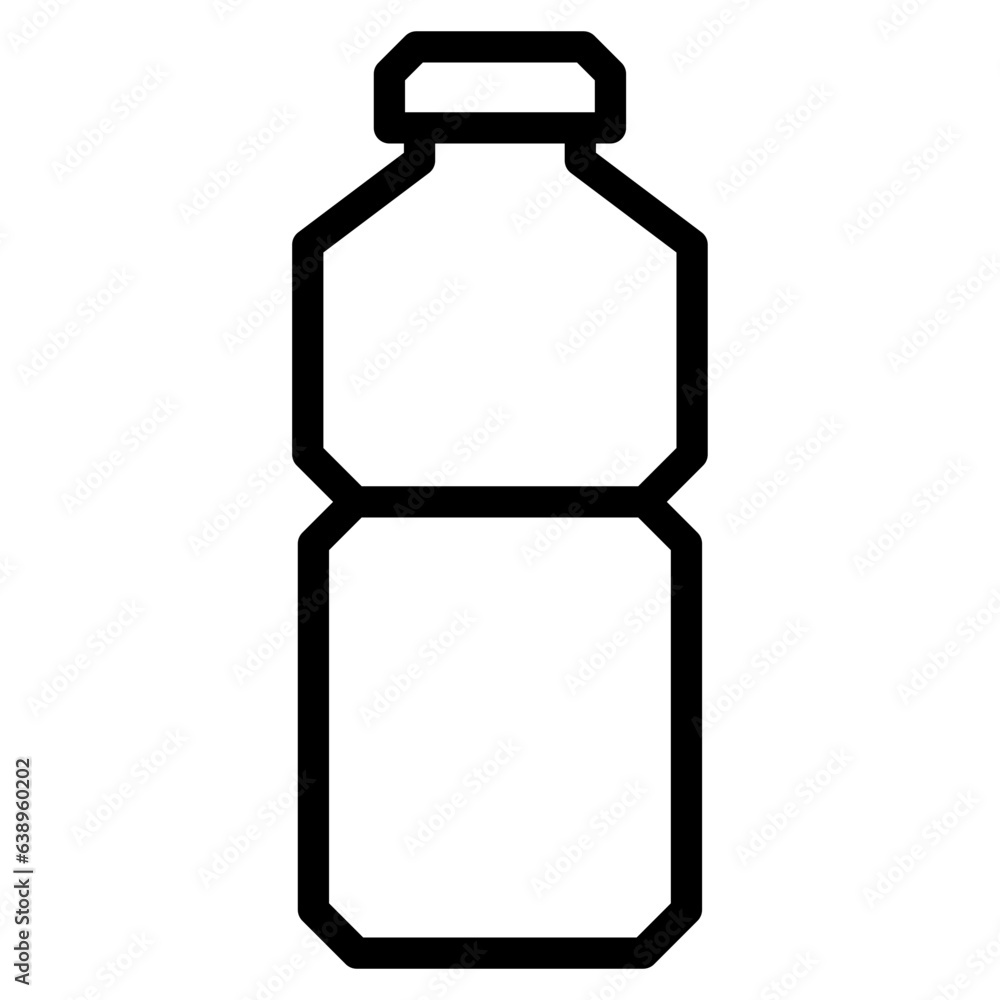 Plastic bottle black icon . Vector flat style sign illustration Plastic bottle black icon . Vector flat style sign illustration
