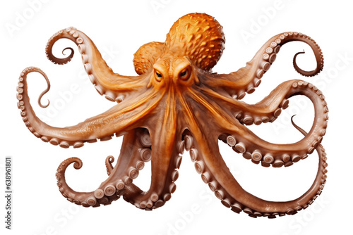 Octopus on Transparent Background, PNG , Generative Ai