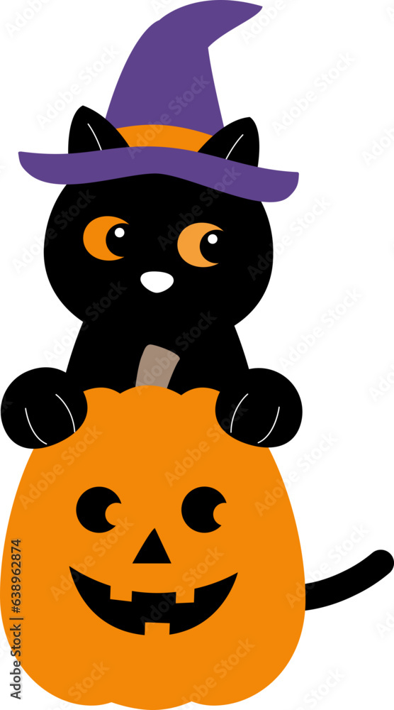 Fototapeta premium halloween black cat