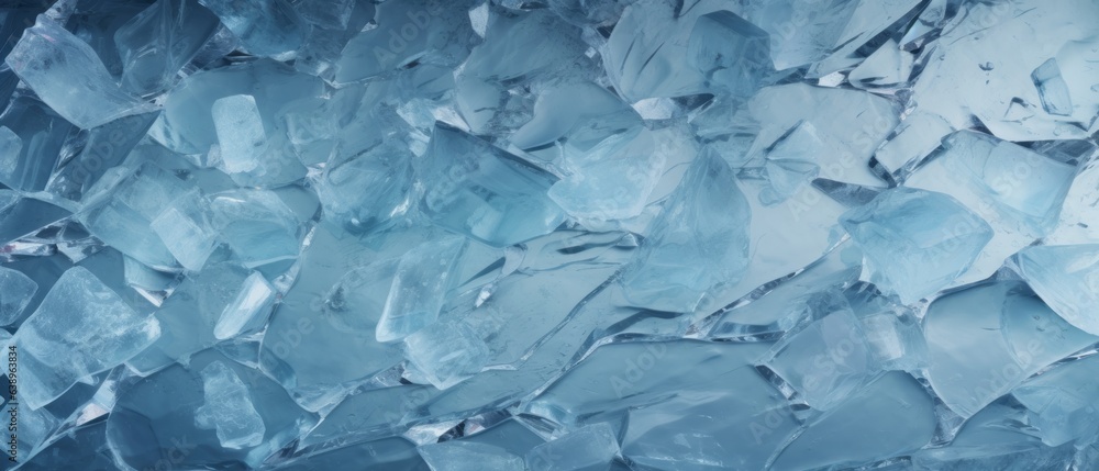 Water background with cracked ice surface. Generative AI Water background with cracked ice surface. Generative AI