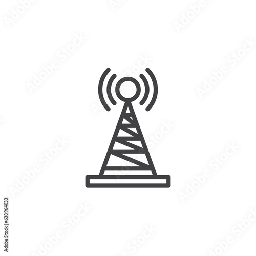 Antenna tower line icon