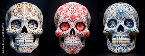 Calaveras - Sugar Skulls - Dia De Los Muertos - Day of the Dead - Generative AI © MrGeoff