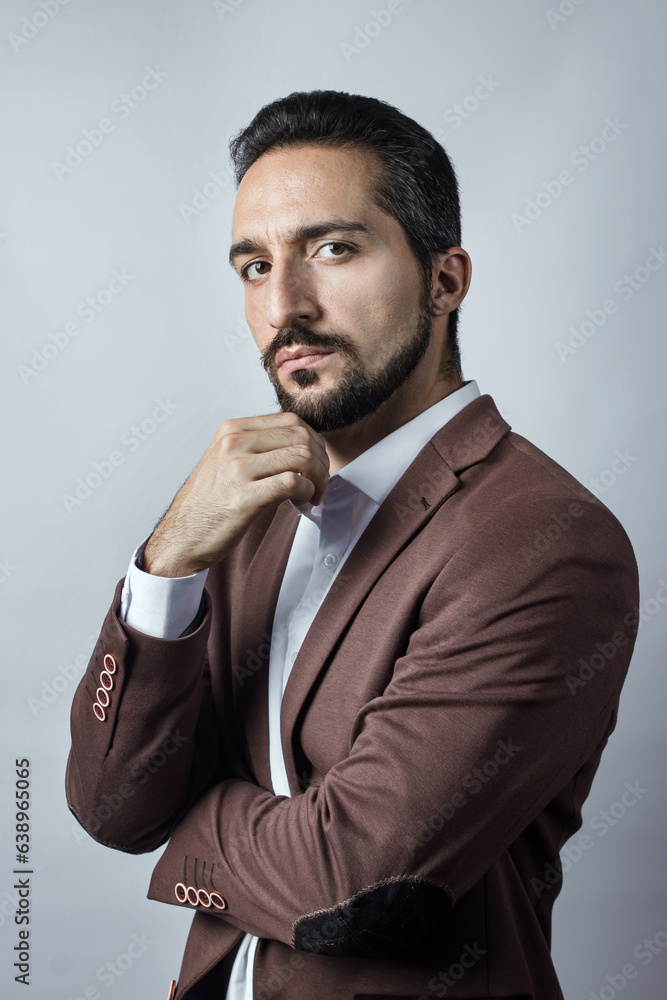 Portrait of a businessman on a white background. A man in a suit Portrait of a businessman on a white background. A man in a suit