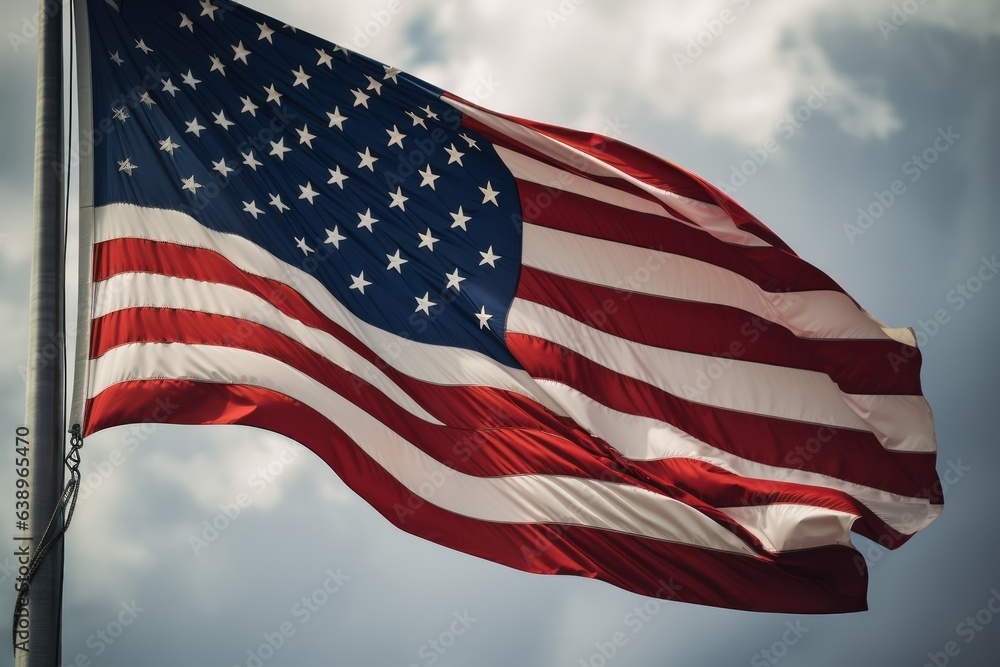 Fototapeta premium US flag. American symbol of 4th of july, independence day, democracy and patriotism.