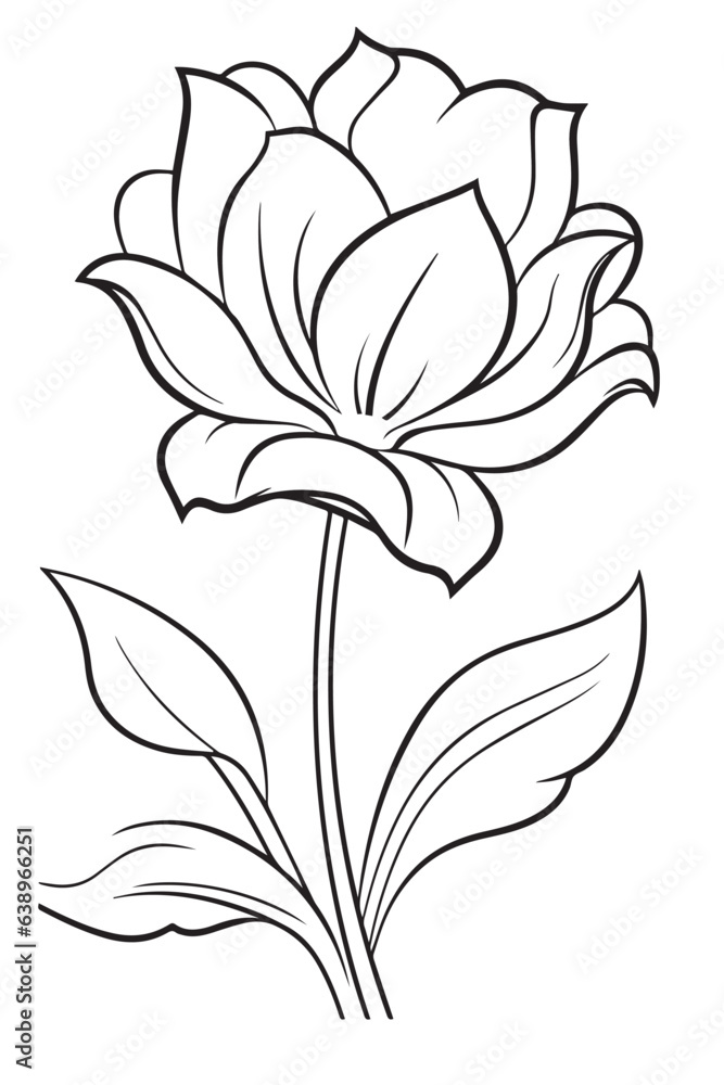 flower coloring page book outline
flower coloring page book outline