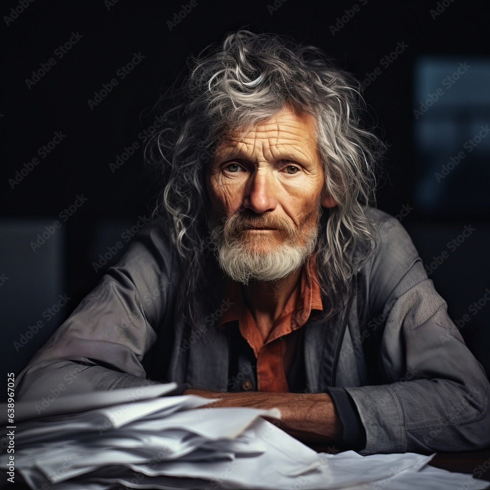 Business portrait of an elderly man. Generative AI Business portrait of an elderly man. Generative AI