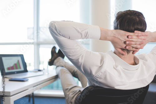 Young caucasian businessman relaxing office © Eugenio Marongiu