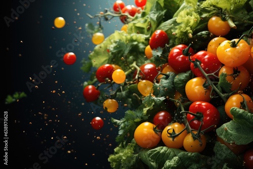 Colorful background with fresh healthy vegetables