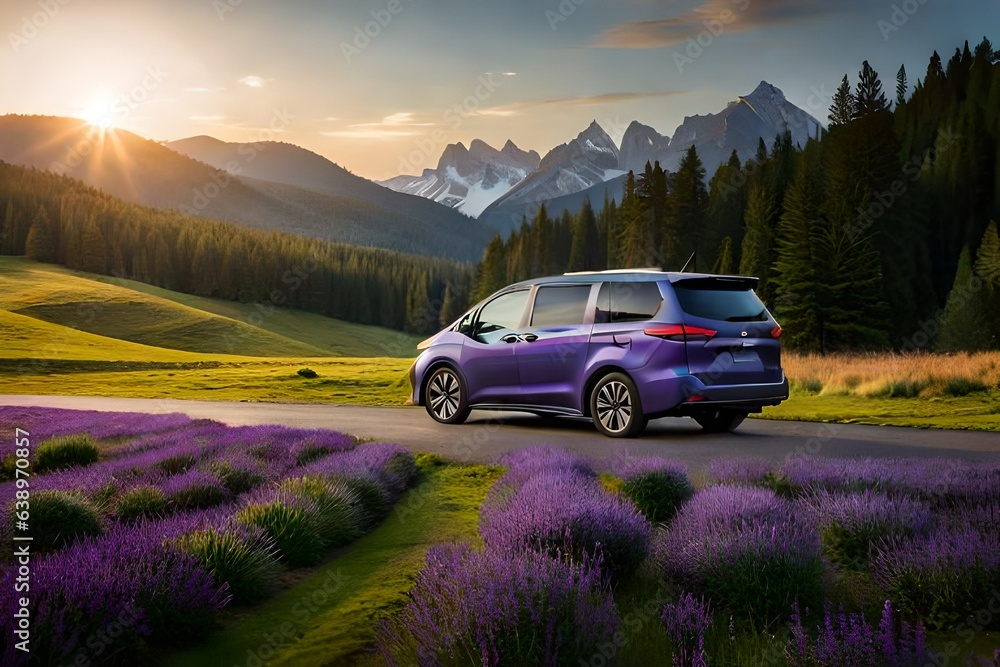 Fototapeta premium car on the road