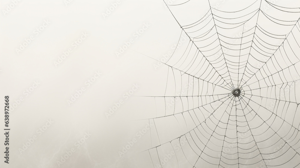 Fototapeta premium spider wove a natural web drawing, photo